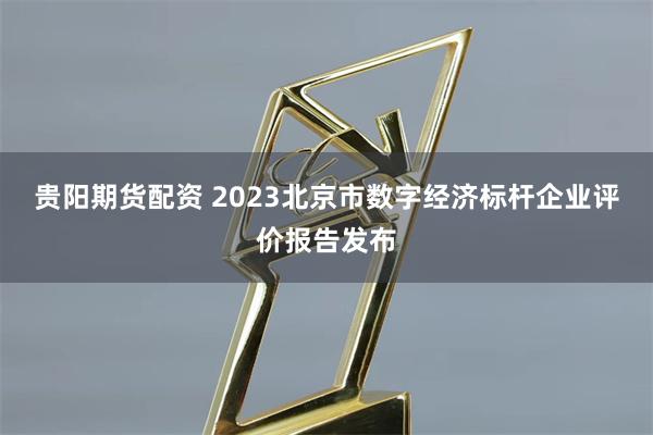 贵阳期货配资 2023北京市数字经济标杆企业评价报告发布