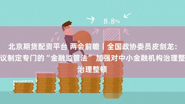 北京期货配资平台 两会前瞻丨全国政协委员皮剑龙：建议制定专门的“金融监管法” 加强对中小金融机构治理整顿